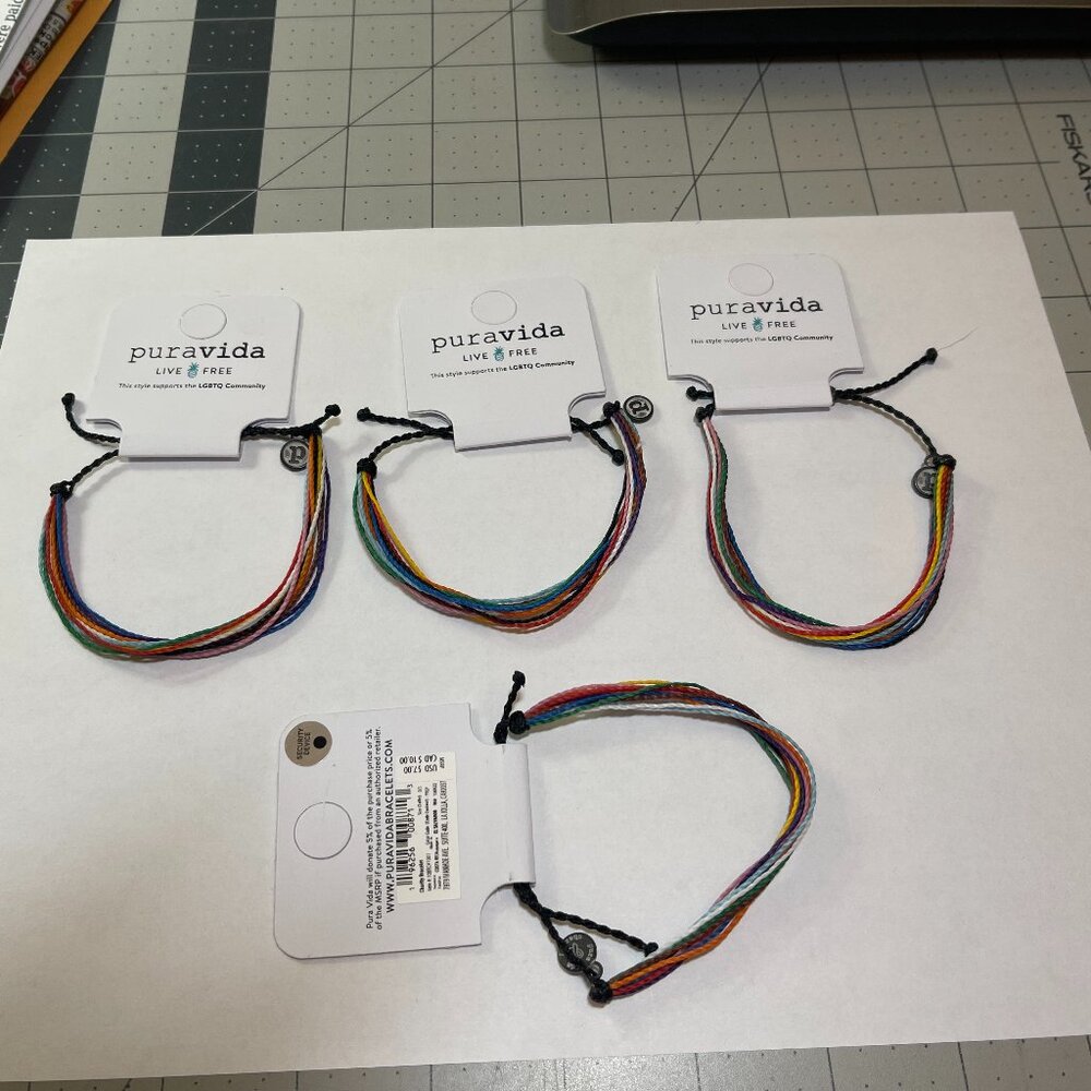 Brand New Pura Vida Progress Pride Bracelet The Trevor Project